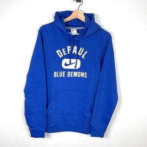 Nike DePaul Blue Demons‎ Hoodie Pullover Sweatshirt College Men's Small